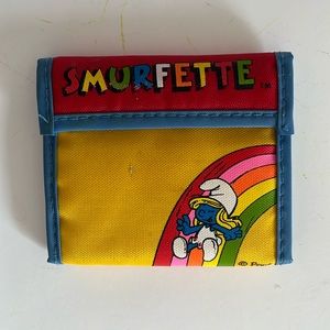 Vintage 1980s Smurfette wallet